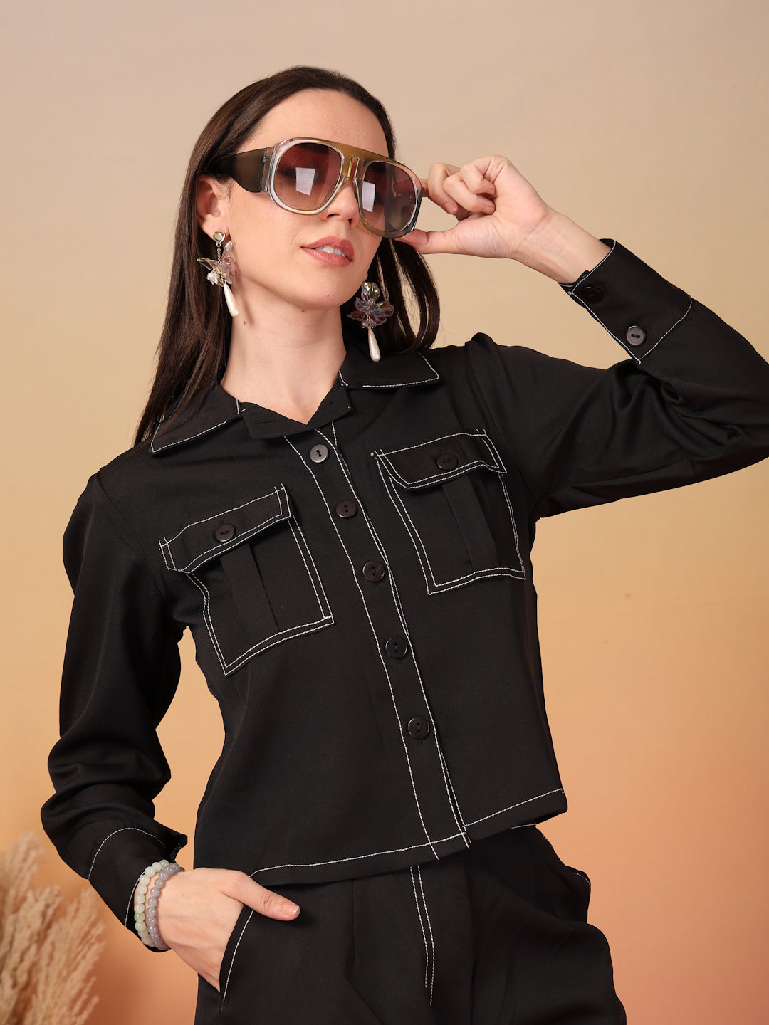 Riviera Caviar Black Co-ord Set by Italian Vega