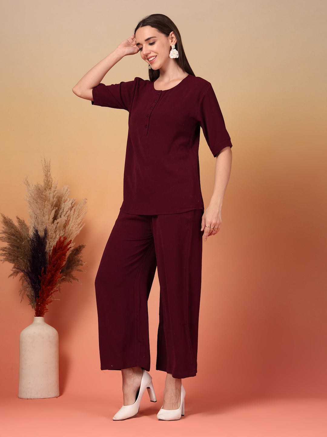 Vintage Cherrywood Co-ord Set by Italian Vega