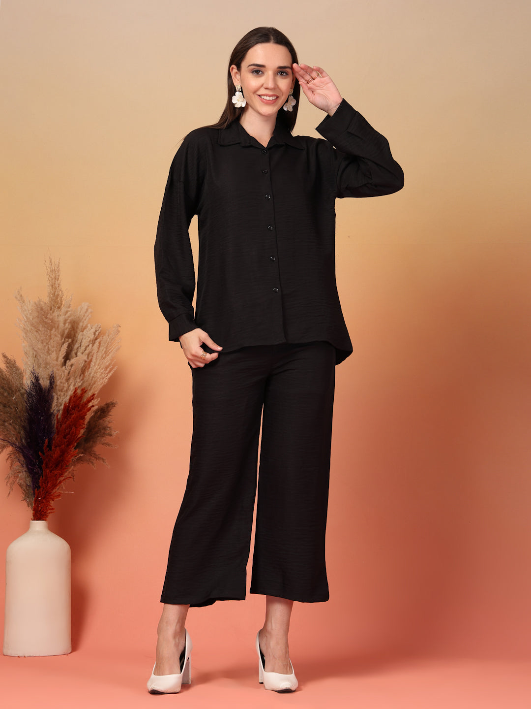 Sahara Coal Black Co-ord Set by Italian Vega