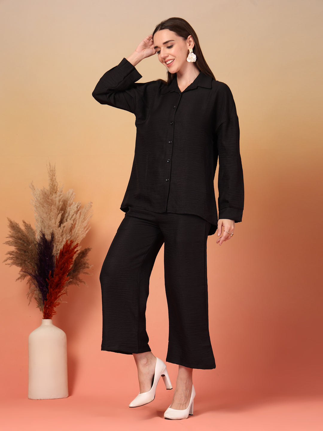 Sahara Coal Black Co-ord Set by Italian Vega