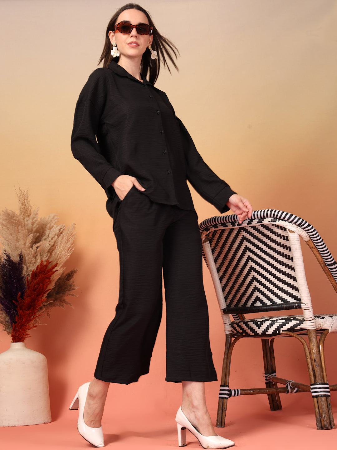 Sahara Coal Black Co-ord Set by Italian Vega