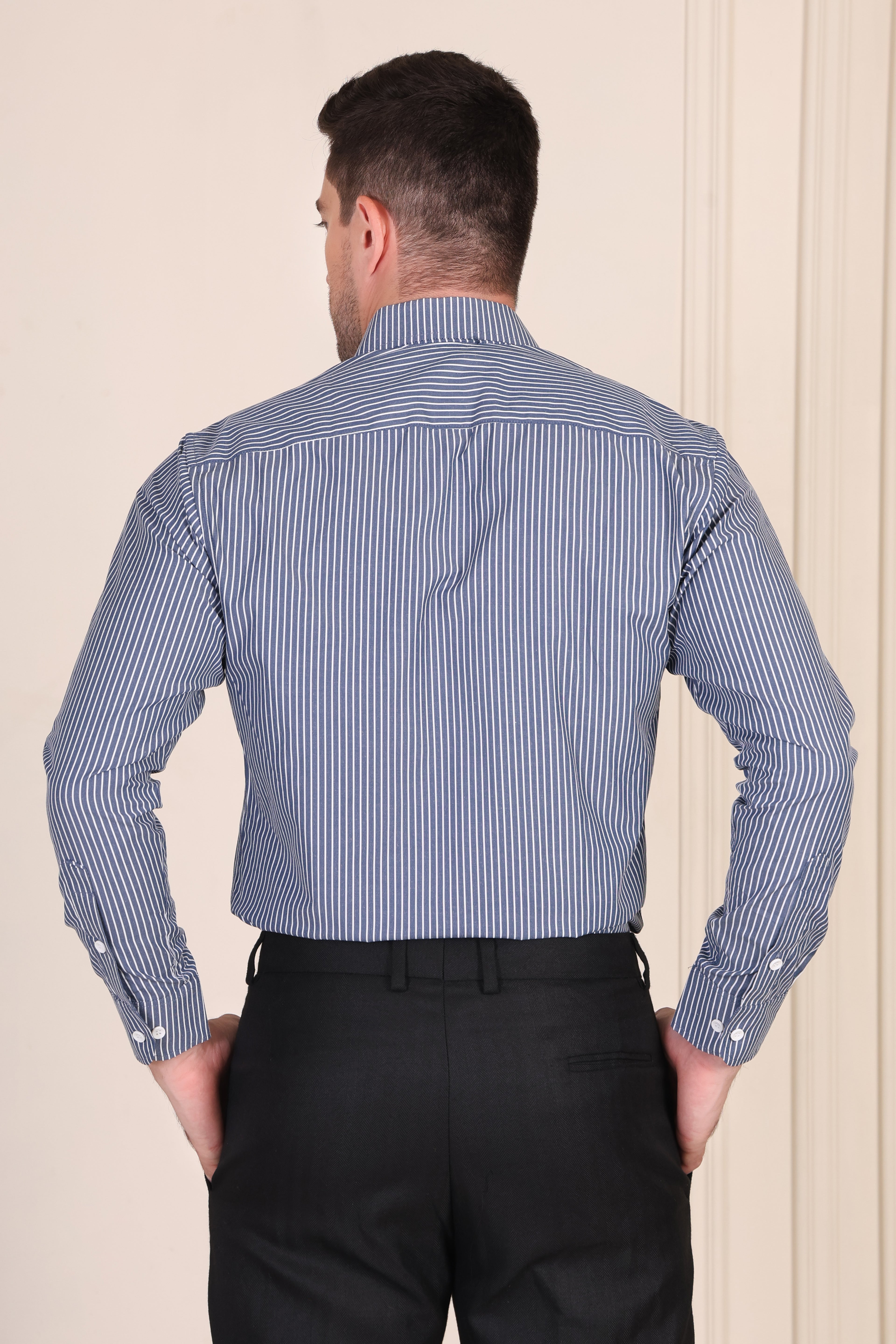 Deep Navy Stripe One Piece Collar by Italian Vega®