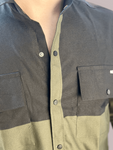 Italian Vega Dual Shade Corduroy Shirt