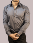 Italian Premium Dark Grey Korean Style Shirt
