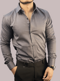 Italian Premium Dark Grey Korean Style Shirt