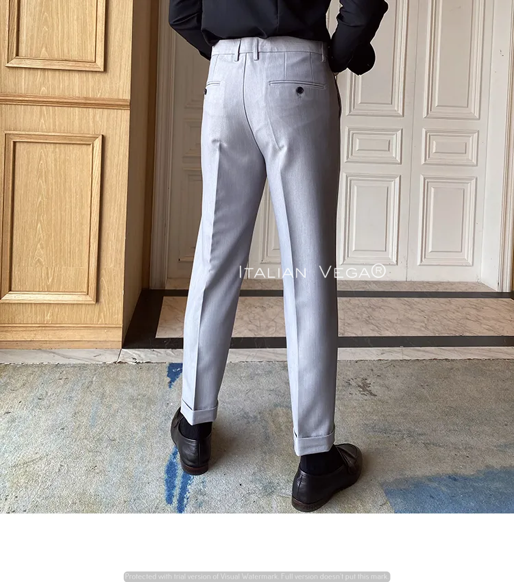 Ash Grey Men Formal Pants by Italian Vega Italian Vega