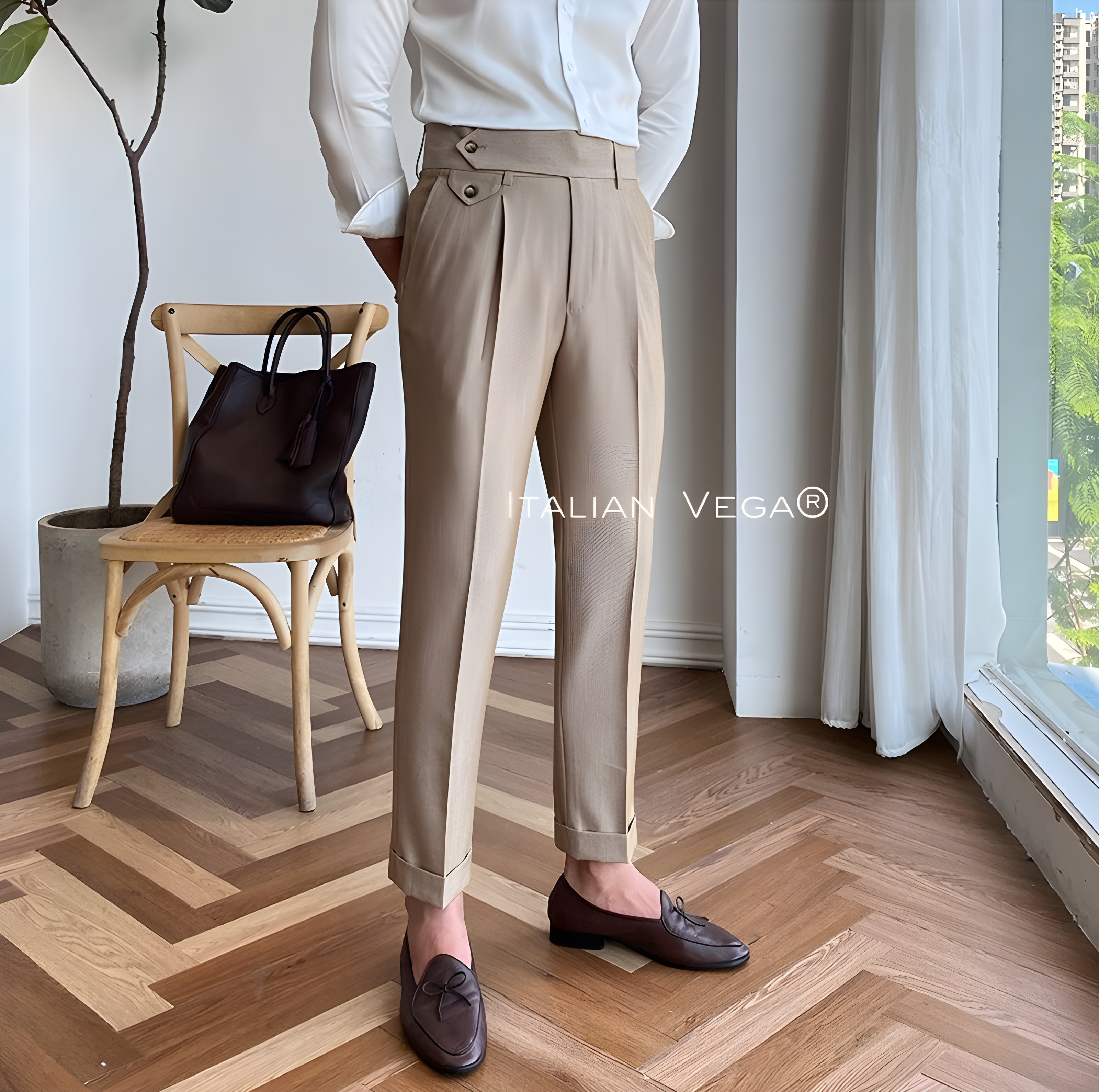 Camel Signature Flap Gurkha Pants by ITALIAN VEGA®