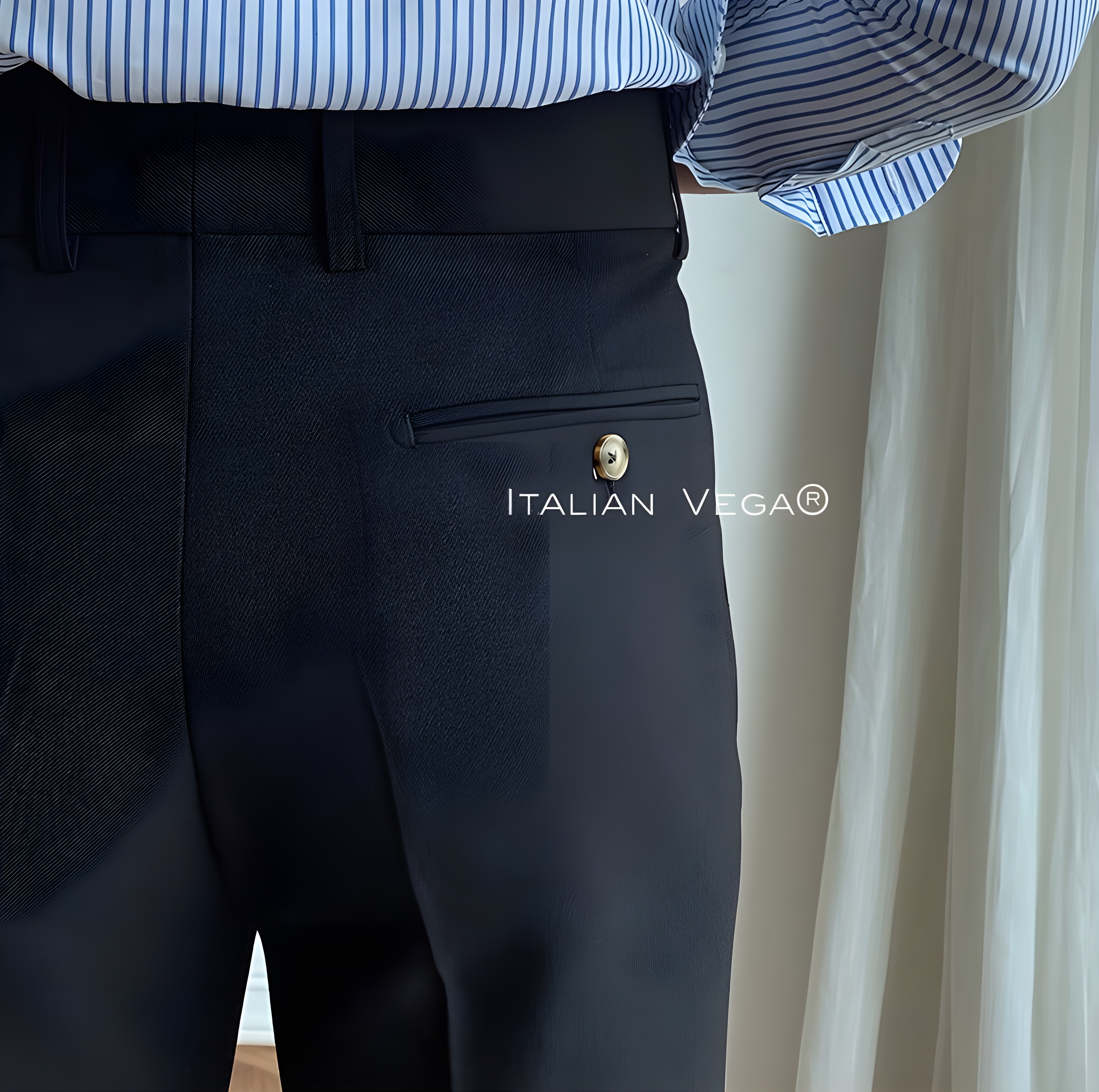 Black Signature Flap Gurkha Pants by ITALIAN VEGA®