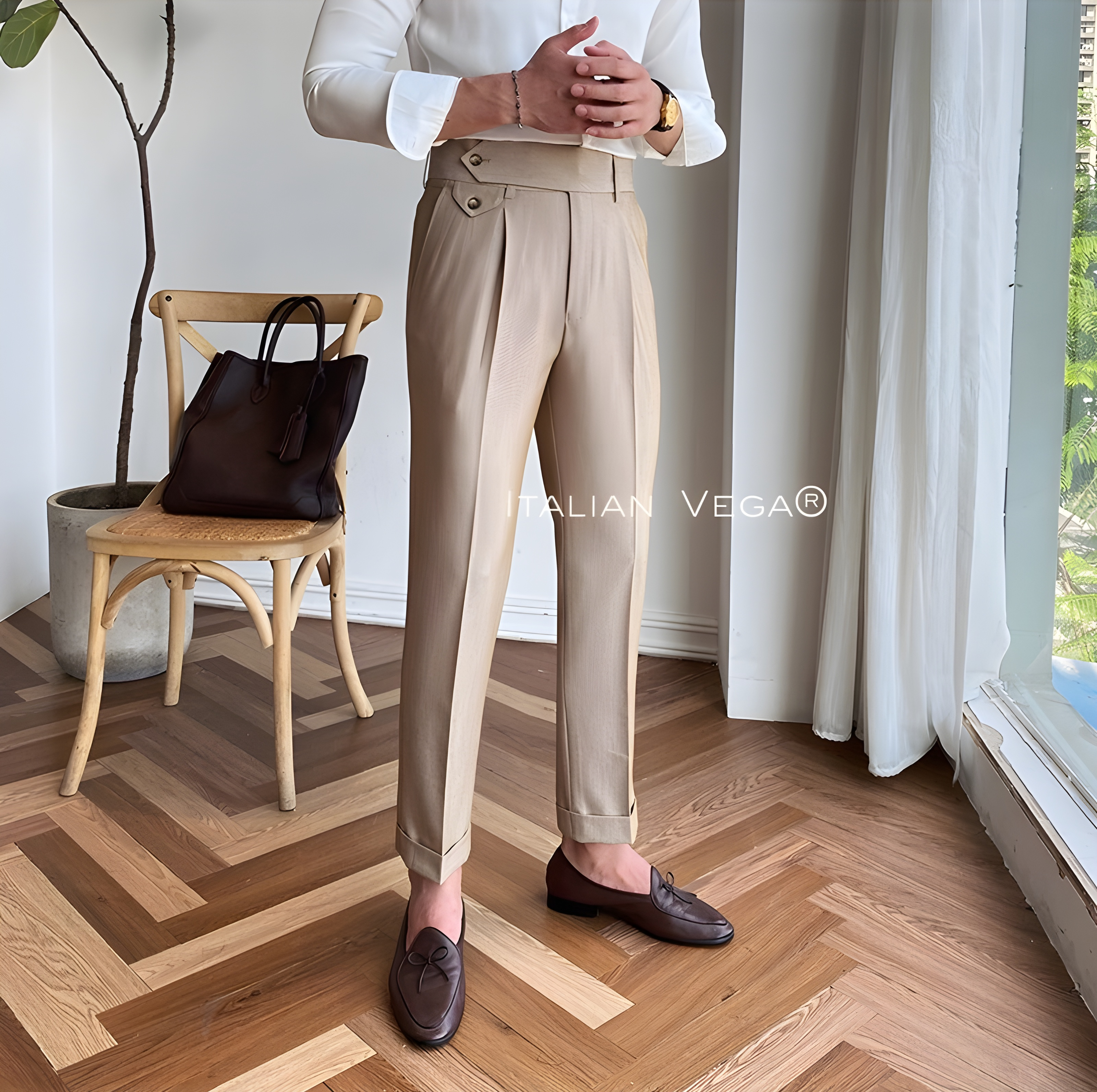 Camel Signature Flap Gurkha Pants by ITALIAN VEGA®