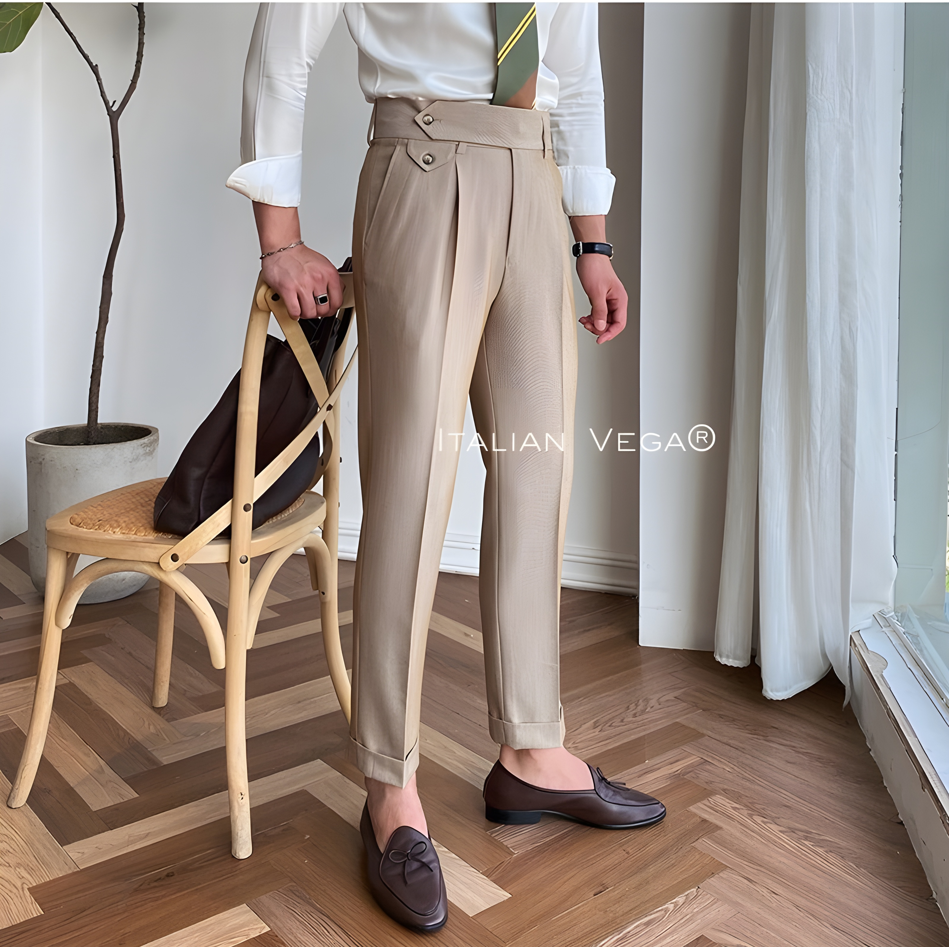 Camel Signature Flap Gurkha Pants by ITALIAN VEGA®
