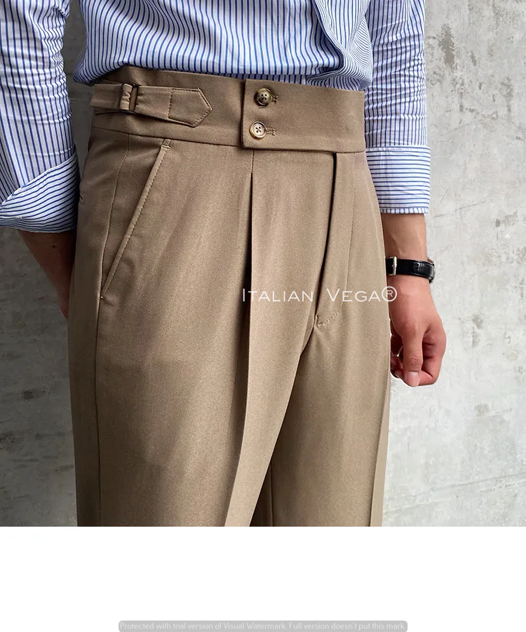 Signature Buttoned Gurkha Pants By Italian Vega™