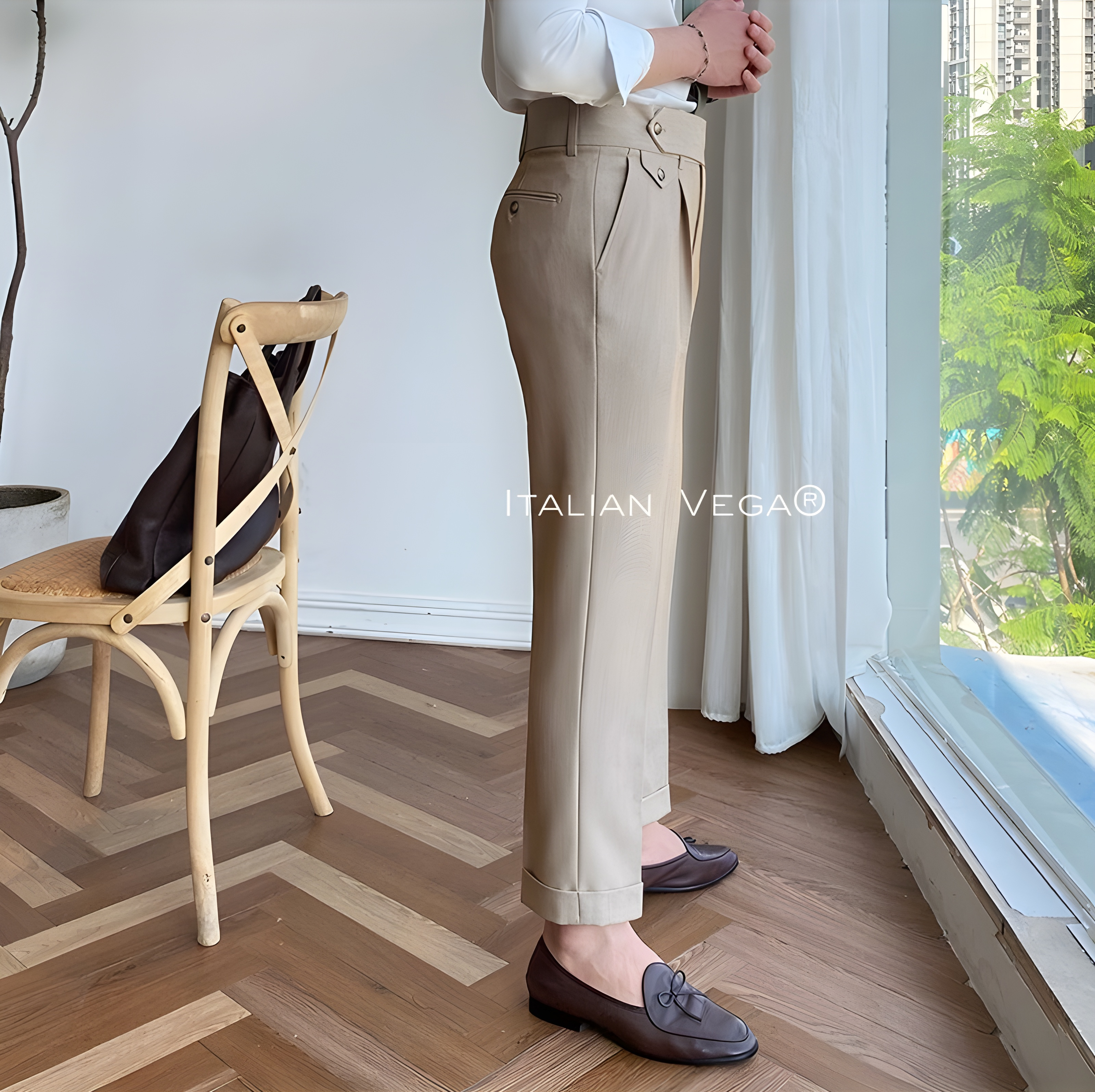 Camel Signature Flap Gurkha Pants by ITALIAN VEGA®