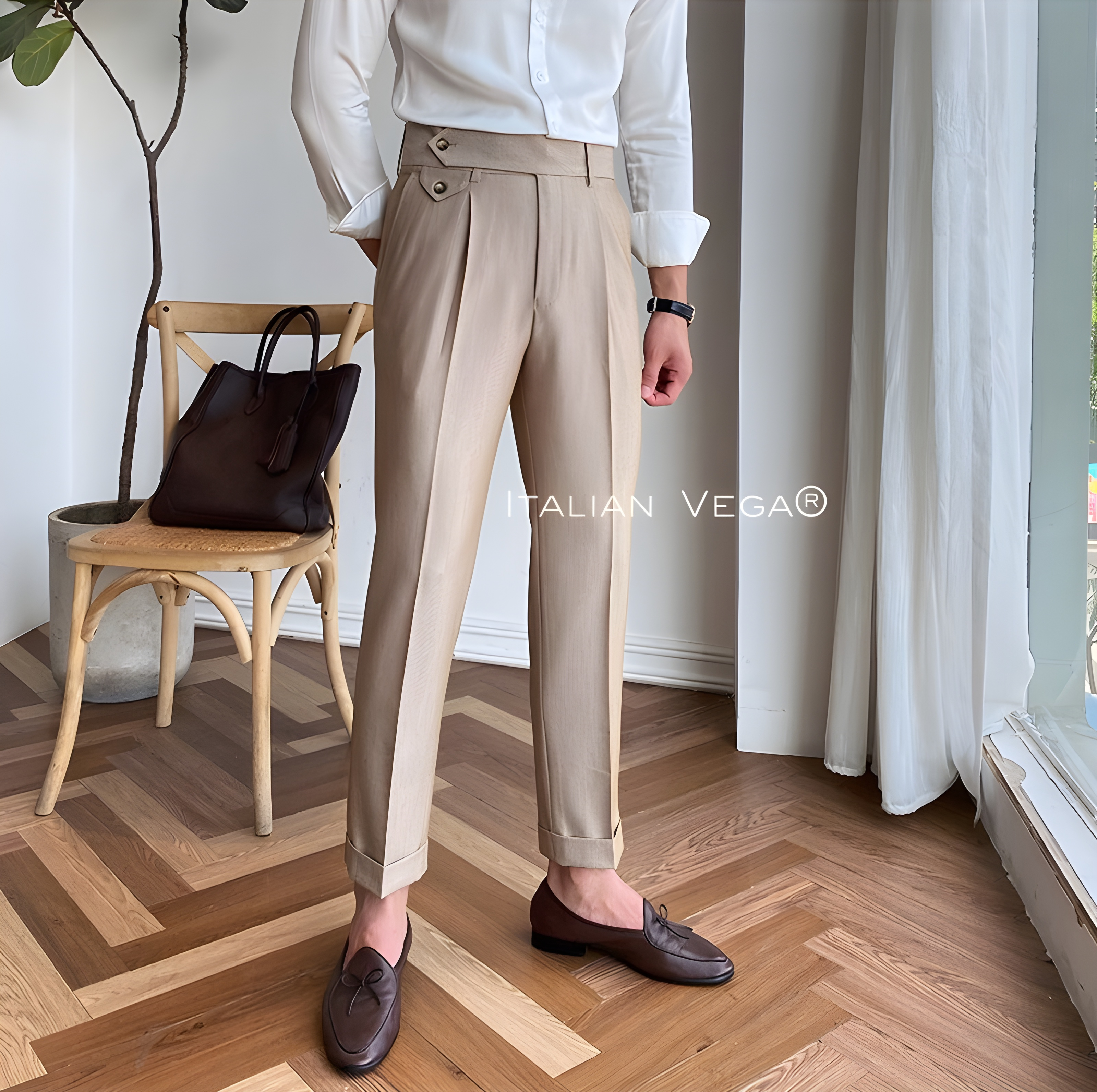 Camel Signature Flap Gurkha Pants by ITALIAN VEGA®