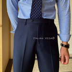 Navy Blue Men Formal Pants by Italian Vega®