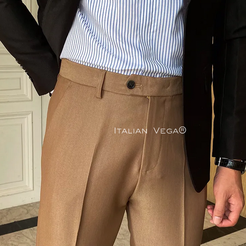 Khakhi Men Formal Pants by Italian Vega®