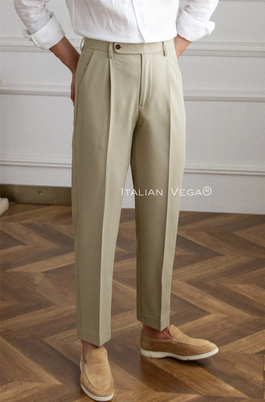 Lime Men Pleated Trouser by Italian Vega®