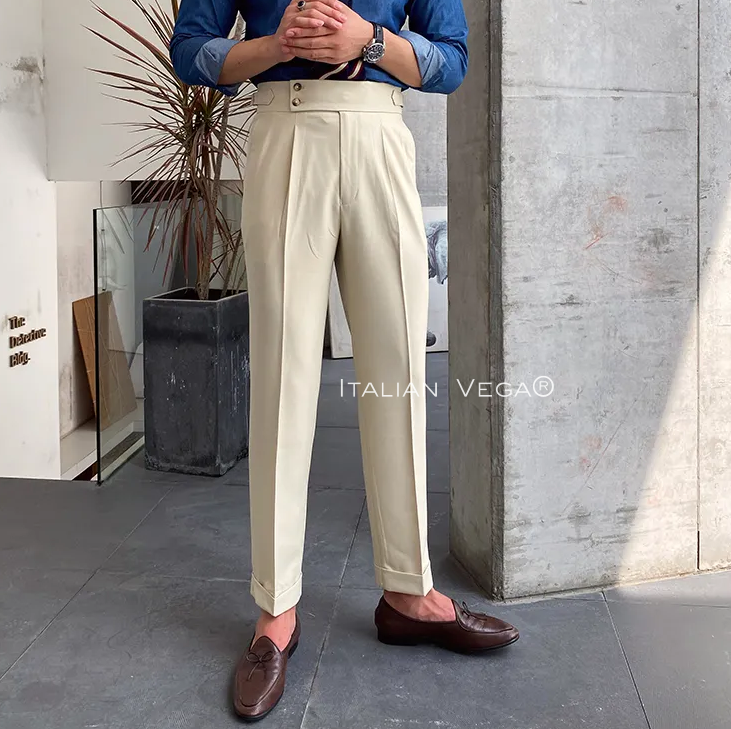 Signature Buttoned Gurkha Pants By Italian Vega™