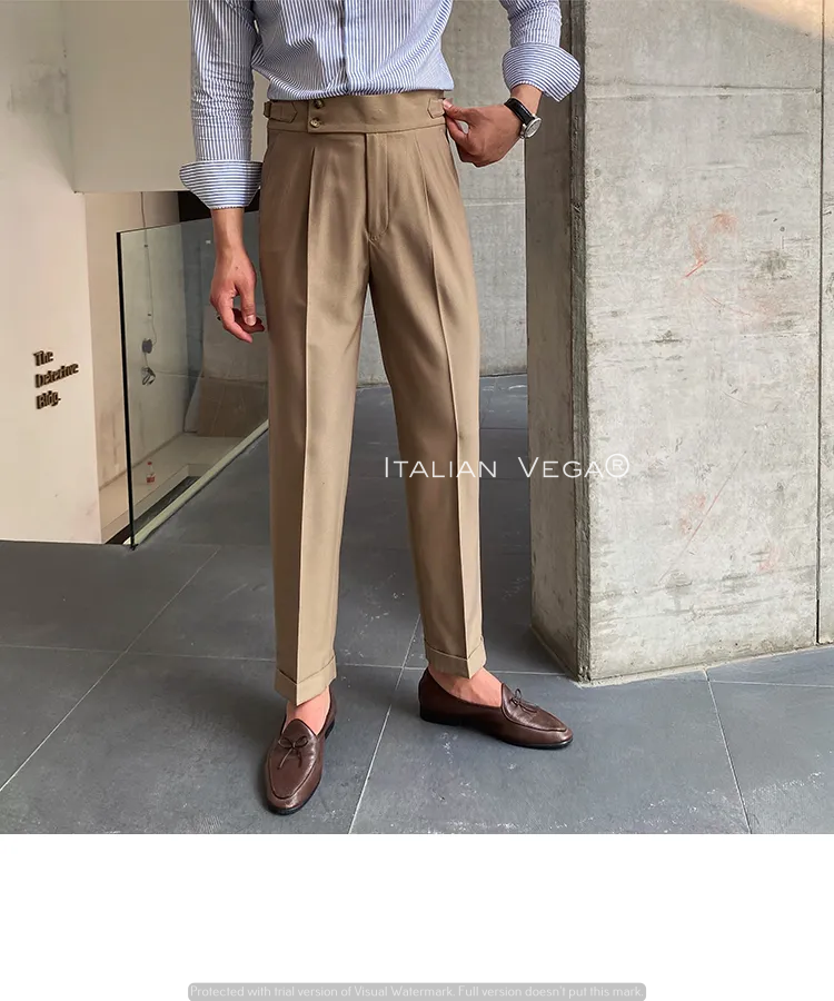 Signature Buttoned Gurkha Pants By Italian Vega™