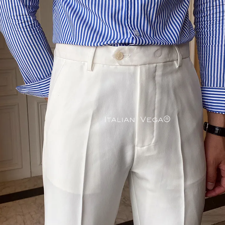 Frost White Men Formal Pants by Italian Vega®