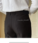 Charcoal Black Men Formal Pants by Italian Vega®