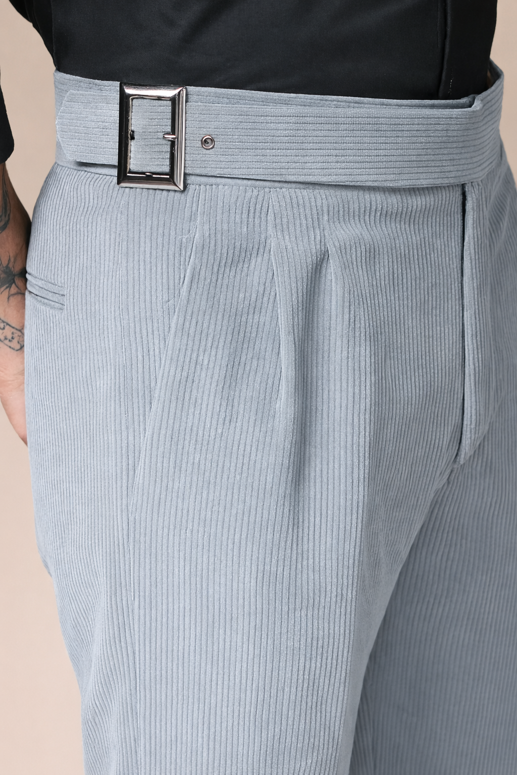 Classic Buckle Corduroy Gurkha Pants | Boot Cut Fit by ITALIAN VEGA®