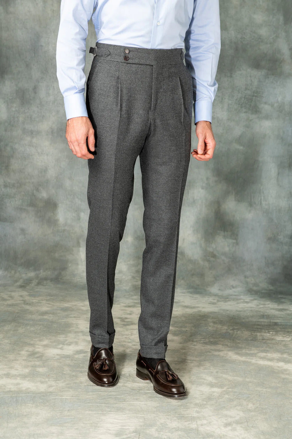 Anthracite Signature Flannel Gurkha Pants by ITALIAN VEGA®