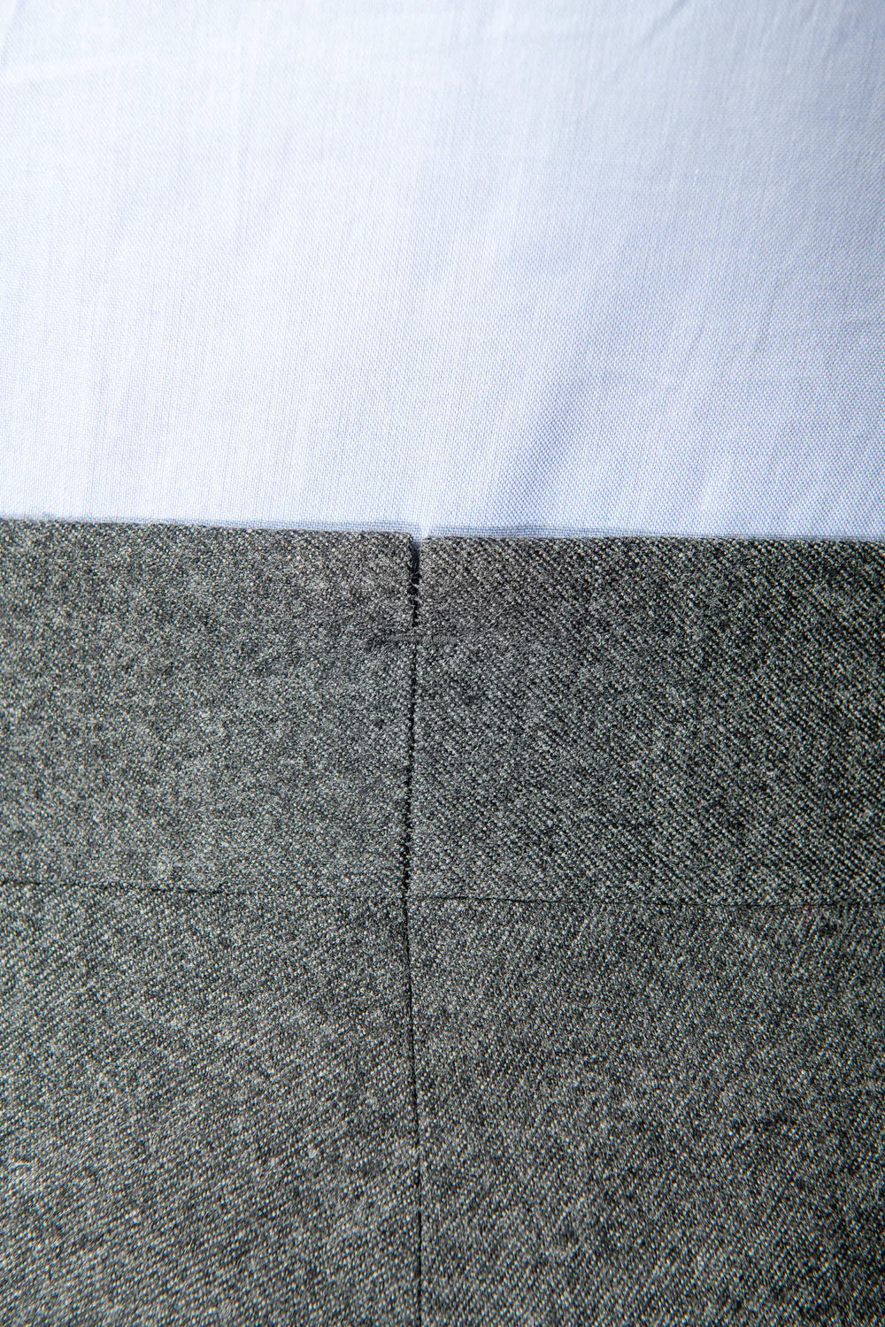 Old Money Grey Stripe Shirt with Anthracite Flannel Signature Buttoned Gurkha Pant by ITALIAN VEGA®