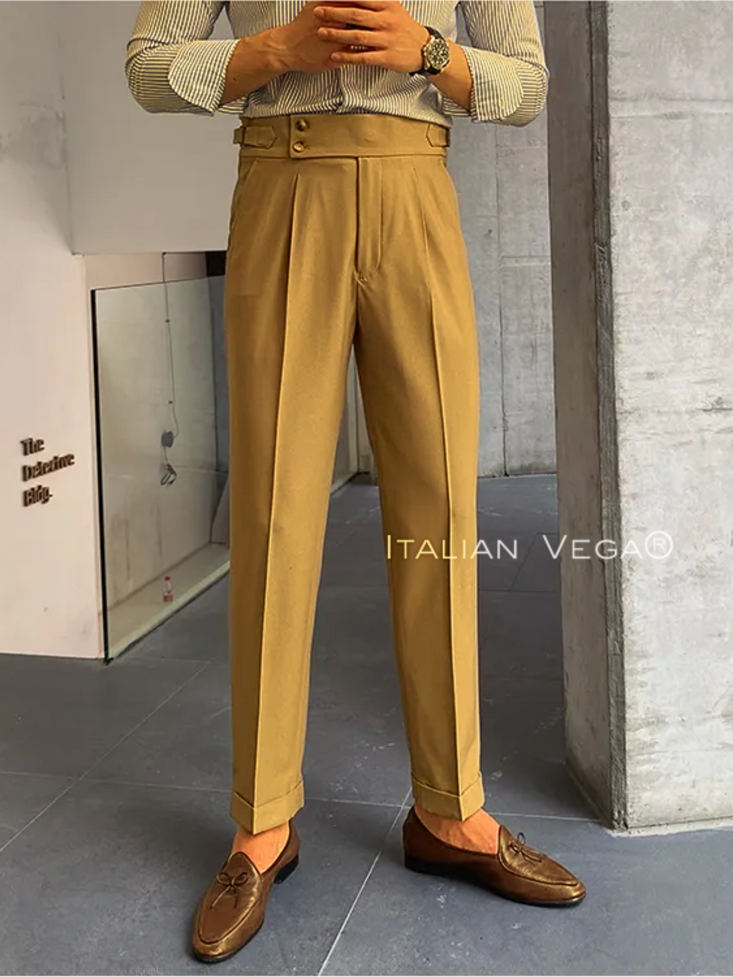 Camel Signature Buttoned Gurkha Pants