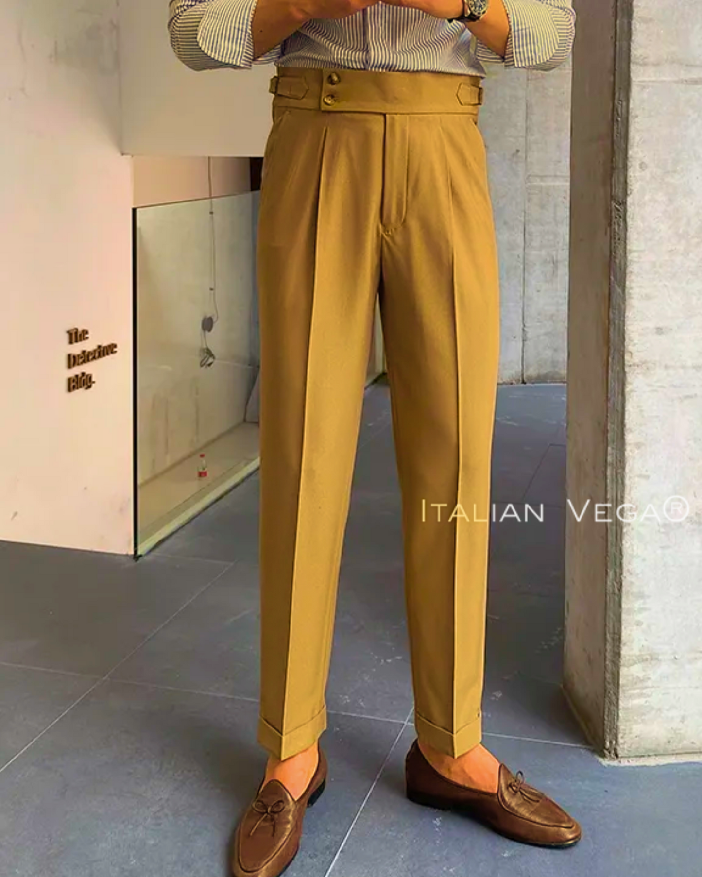 Camel Signature Buttoned Gurkha Pants