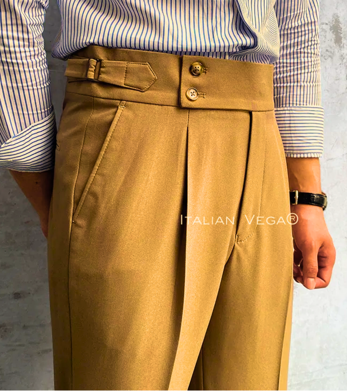 Camel Signature Buttoned Gurkha Pants