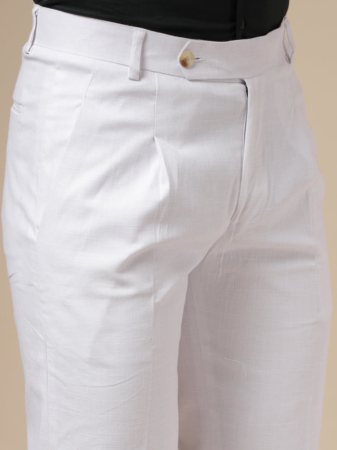 Formal Pleated Linen Gurkha Pants | Boot Cut Fit by ITALIAN VEGA®