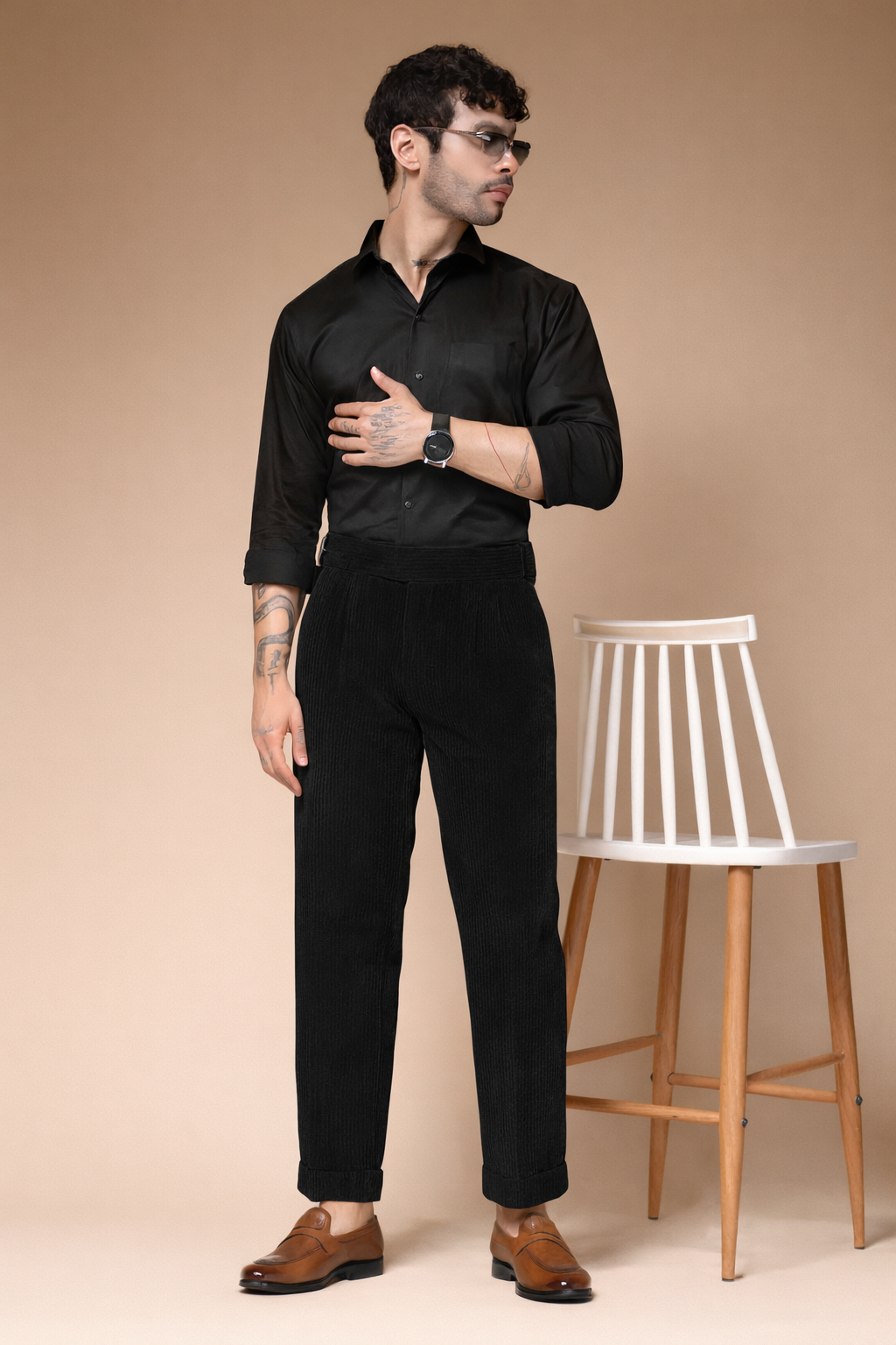 high waist formal trousers