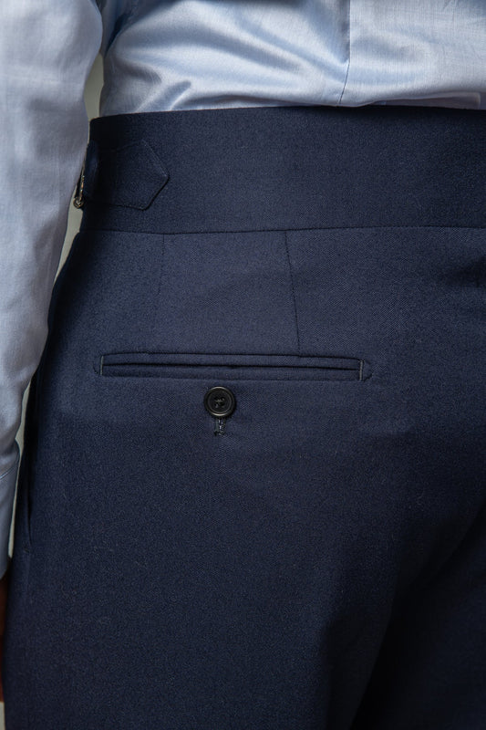 Navy Double Buttoned GURKHA PANTS by ITALIANVEGA™