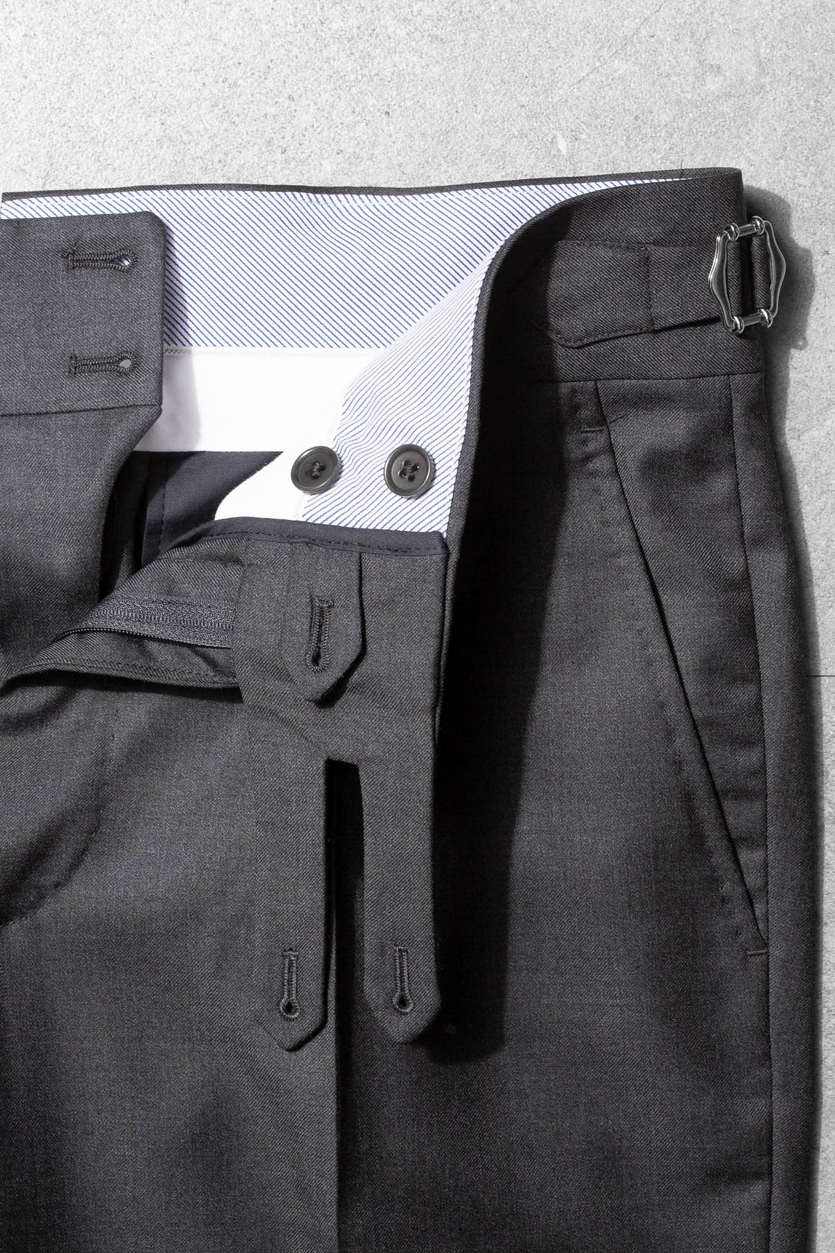 Dark Grey Double Buttoned GURKHA PANTS by ITALIANVEGA™ – Italian Vega™