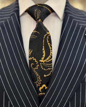 Navy Striped Double Breasted Suit by Italian Vega® [Limited Edition]
