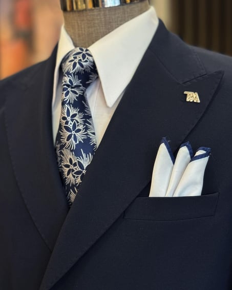 Navy Strap Breasted Suit by Italian Vega® [Limited Edition]