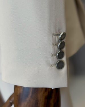 Beige Strap Breasted Suit by Italian Vega® [Limited Edition]