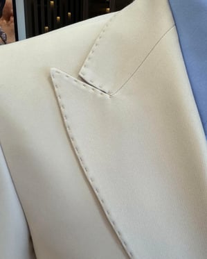 Beige Strap Breasted Suit by Italian Vega® [Limited Edition]