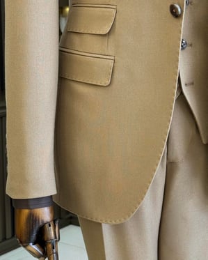 Tan Single Breasted 3 Piece Suit by Italian Vega®