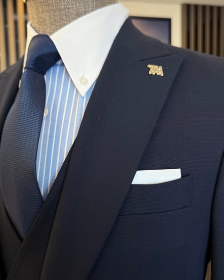 Royal Blue Single Breasted 3 Piece Suit by Italian Vega®