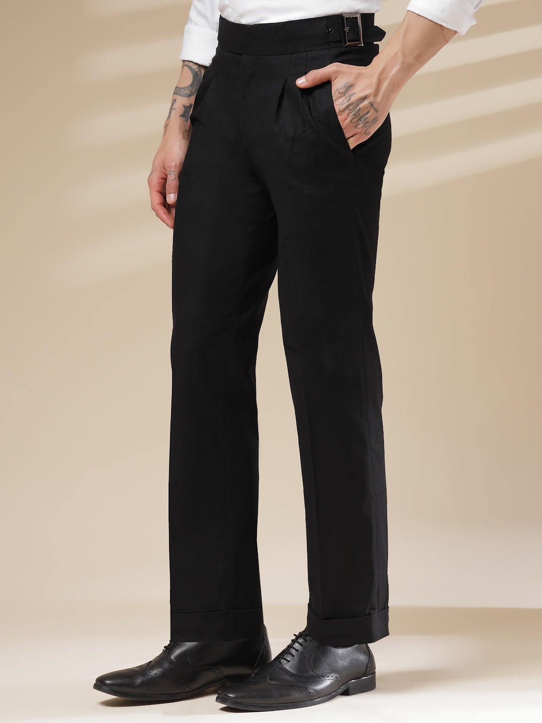 linen formal trousers
boot cut formal pants