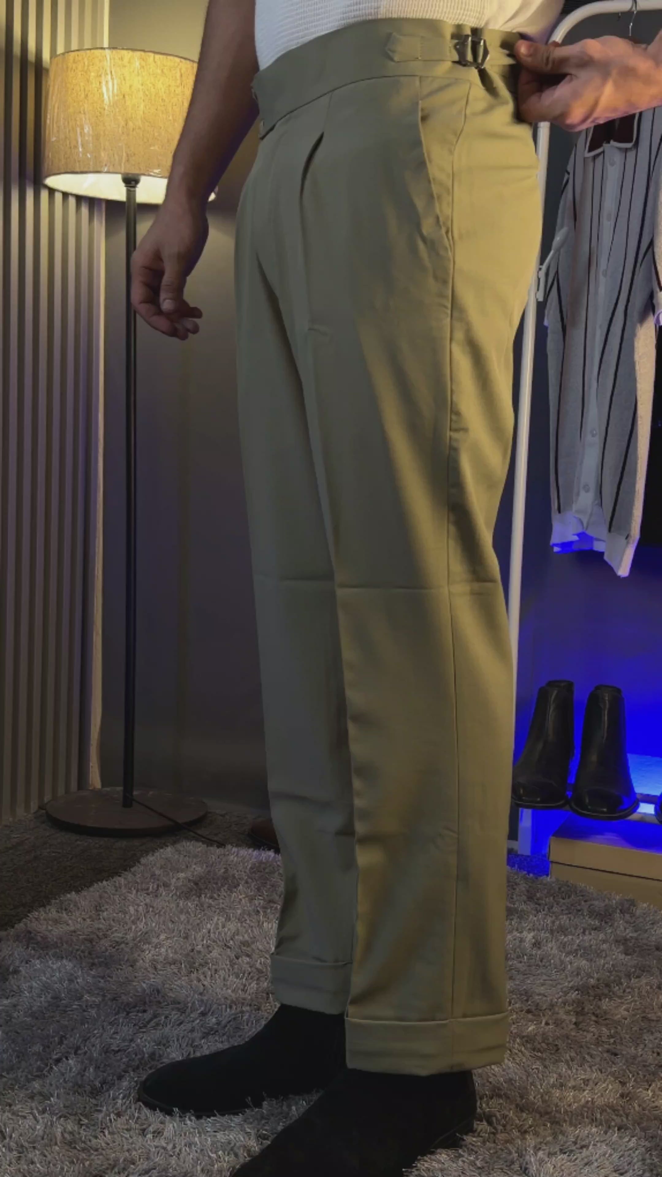 Pebble Signature Buttoned Gurkha Pants by ITALIAN VEGA®