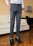 Italian Vega Royal Stone Grey Trouser Slim Fit