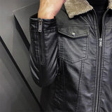 Italian Leather Men zipper Jacket