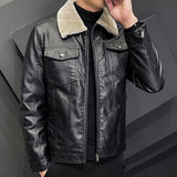 Italian Leather Men zipper Jacket