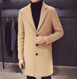 Khakhi Wool and Blends Trench Coat