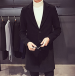 Black Wool and Blends Trench Coat