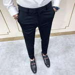 Italian Vega Royal Black Trouser Slim Fit