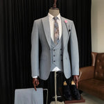 Reagan Men's Slim Fit Solid Grey Suit