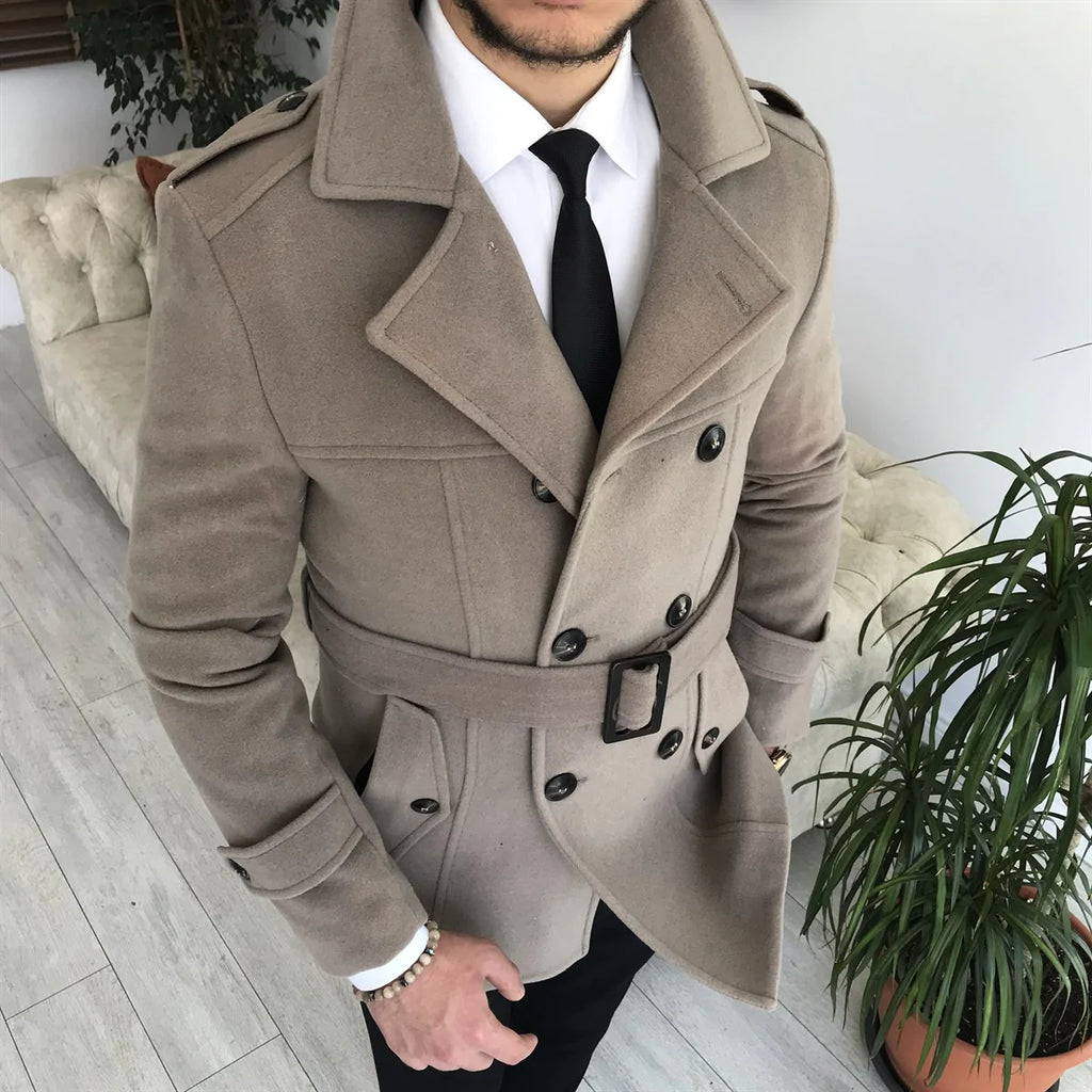 Arctic Vizon Double Breasted Coat Italian Vega